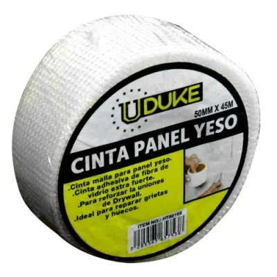 CINTA PANEL YESO FIBRA DE VIDRIO X 45M 2 PUL UDUKE