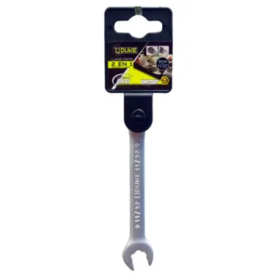 LLAVE MIXTA 2 EN 1 # 9MM - 11/32 CR/V UDUKE
