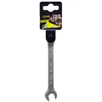 LLAVE MIXTA 2 EN 1 # 11MM - 7/16 CR/V UDUKE