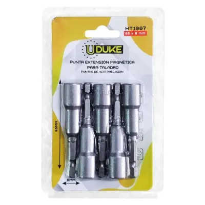 PUNTA EXTENSION MAGNETICA PARA TALADRO 5/16 UDUKE X 5PCS (8X65MM)