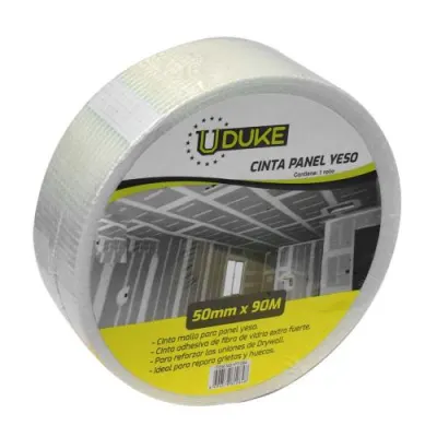 CINTA PANEL YESO FIBRA DE VIDRIO X 90M 2 PUL UDUKE