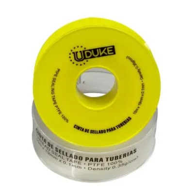CINTA TEFLON INDUSTRIAL UDUKE AMARILLA GAS PEQUENA X 15 MTRS