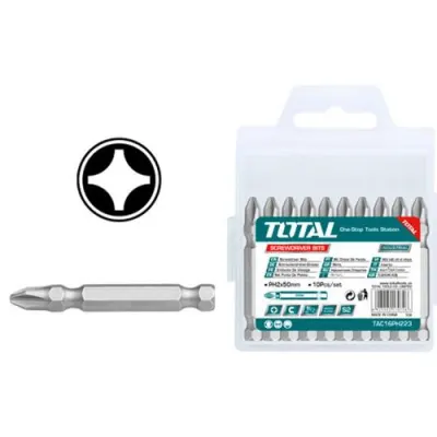 PUNTAS TALADRO INDUSTRIAL (+) JUEGO X 10 PZS TOTAL (TAC16PH223)