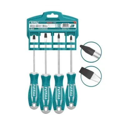 JUEGO DESTORNILLADORES X 4PCS PUNTA INMANTADA TOTAL (THT250604)
