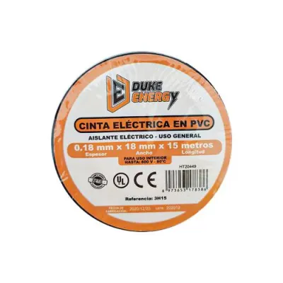CINTA AISLANTE DUKE ENERGY GRANDE ORIGINAL (0.18MM X18MM X15 MTS)(HT20449)