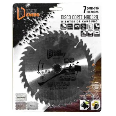 DISCO MADERA DUKE ENERGY PROFESIONAL (7X40) DMD740 (HT30025)