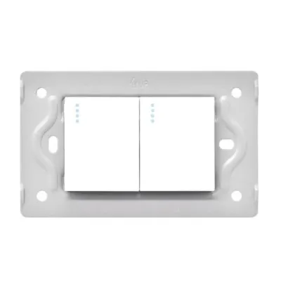 SWICHE DOBLE LUXOR BLANCA INTERCAMBIABLE SIN TAPA DUKE ENERGY (V9-007)