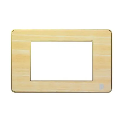 TAPA LUXOR MADERA CLARO CUADRADA BORDE DORADO DUKE ENERGY (V3-02MC)