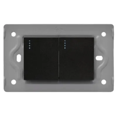 SWICHE DOBLE LUXOR NEGRA INTERCAMBIABLE SIN TAPA DUKE ENERGY (V17-007)