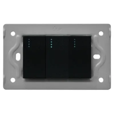 SWICHE TRIPLE LUXOR NEGRA INTERCAMBIABLE SIN TAPA DUKE ENERGY (V17-009)