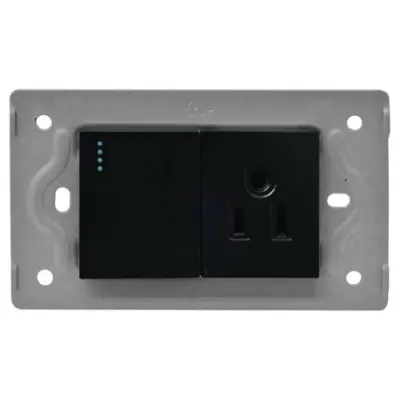 TOMA SWICHE LUXOR NEGRA INTERCAMBIABLE SIN TAPA DUKE ENERGY (V17-018)