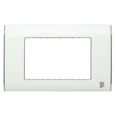 TAPA LUXOR BLANCA Y BORDE CROMADO DUKE ENERGY (V18-02BC)