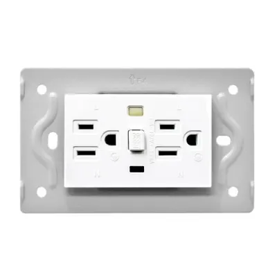 TOMA DOBLE GFCI LUXOR BLANCO DUKE ENERGY (15A-127V) (V9-020)