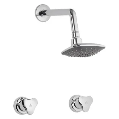 LINEA GRIVAL MEZCLADOR 8 PUL + DUCHA REGADERA TRICETA ALUVIA (AV4023331 PAQ X 3