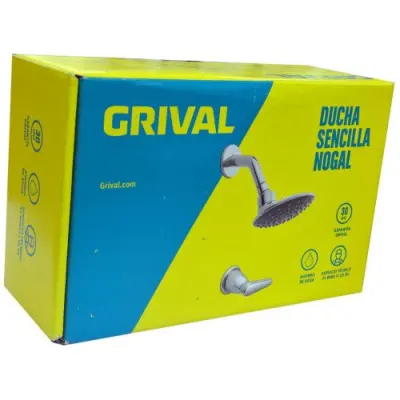 LINEA GRIVAL DUCHA REGADERA 5 PUL PALANCA NOGAL (434353331 PAQ X3