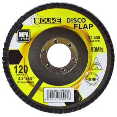 DISCO FLAP UDUKE 4 1/2 GRANO 120 (115MM X 22MM) (HT60022)