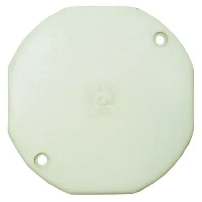 TAPA PLASTICA OCTAGONAL BLANCA R/G