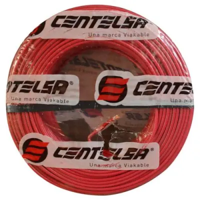 ALAMBRE RIGIDO CENTELSA 14 X (ROJO)