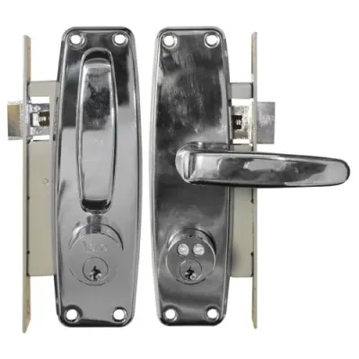 CHAPA DE EMBUTIR CON MANIJA L370 CLASICA CROMO BRILLANTE YALE US26 (4004)