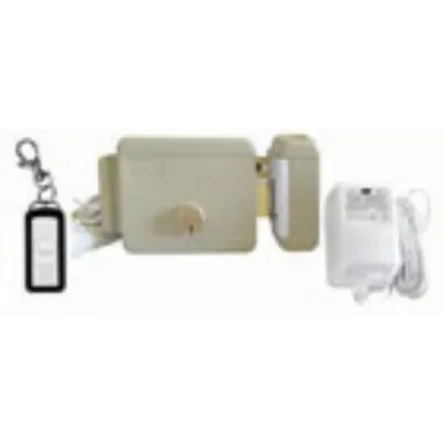 KIT CERRADURA ELECTRICA YALE 60MM DER 12V METAL Y MADERA CON CONTROL REMOTO (10790)