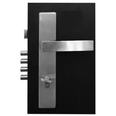 KIT CERRADURA DE EMBUTIR PALANCA 4 BULONES BARI YALE 62MM LLAVE-LLAVE (7071)