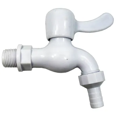 GRIFO PLASTICO GG BLANCO ALETA CON RACOR (HT20146)