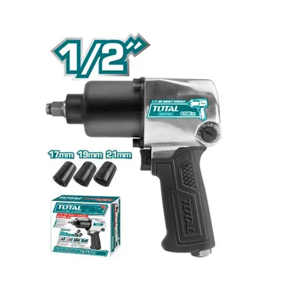 PISTOLA IMPACTO 1/2" NEUMATICA INDUSTRIAL INCLUYE 3 COPAS  TOTAL (TAT40122)