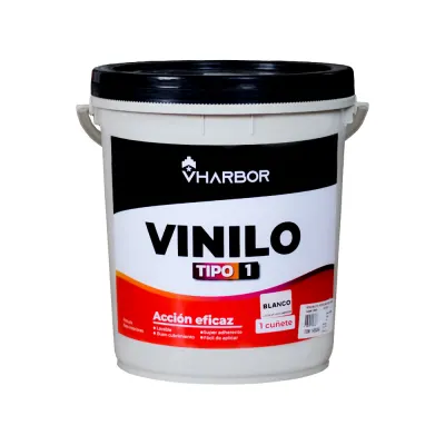 PINTURA VINILO TIPO 1 INTERIOR BLANCO CUÑETE (VHARBOR)