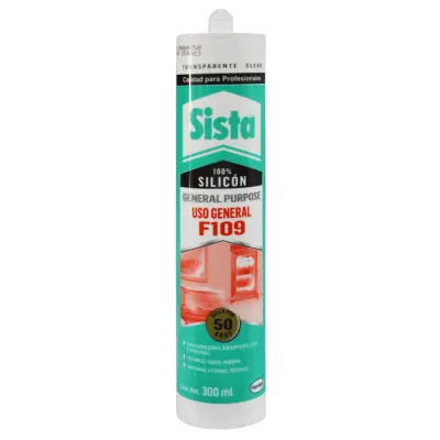 SILICONA TUBO SISTA USO GENERAL TRASPARENTE 300 ML(SL500) (FT109) (P/PECERA1857718