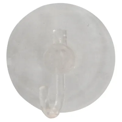 CHUPA ADHESIVA TRANSPARENTE # 6 CON GANCHO PLASTICO (TCH6GT )