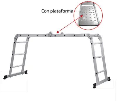 ESCALERA MULTIPOSICIONES AM0112D (ALTURA 3.37 MTRS (150 KLS) (HT1310)