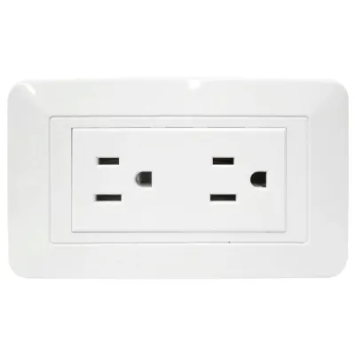 LINEA BK BLANCA INCRUSTAR TOMA DOBLE 110-220 (118Z-06) (HT20339)