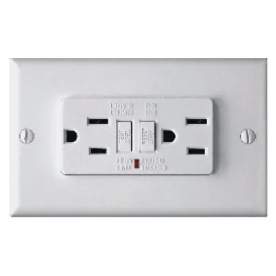 TOMA DOBLE CON PROTECCION GFCI PARA HUMEDAD GS13 (HT20640-HT20679)(GFCI GLX-15A