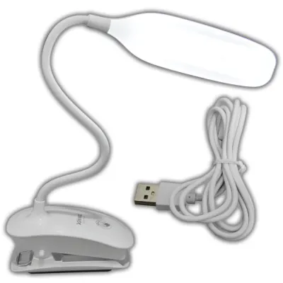 LAMPARA PARA ESCRITORIO LED RECARGABLE PINZA LUZ DIA FINA DIMERIZABLE (TGX-755) (HT80349)