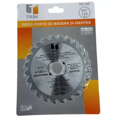DISCO PARA CORTE DE MADERA 4 1/2 PULGADAS 24 DIENTES 115MM