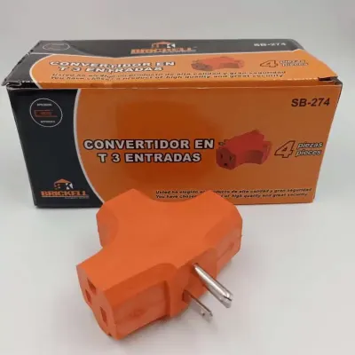 SOCKET CONVERTIDOR 3 ENTRADAS 4 PCS