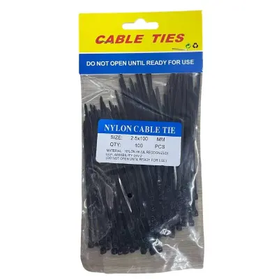 AMARRA PLASTICA NEGRA 2.5X100MM