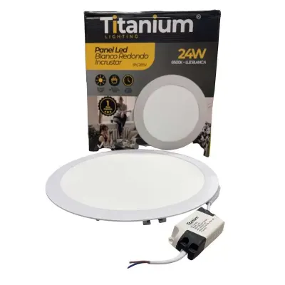 PANEL LED TITANIUM 24W 10" REDONDO DE INCRUSTAR