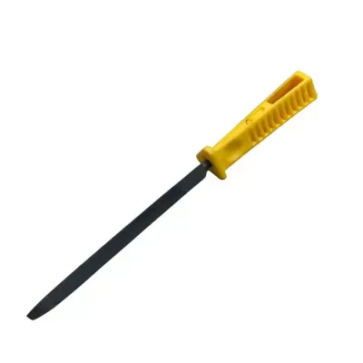 LIMA TRIANGULAR 6 PULGADAS MANGO AMARILLO